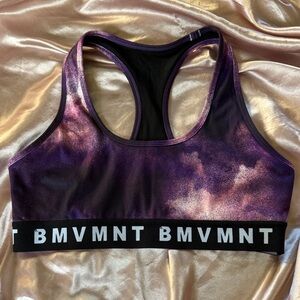 BMVMNT Buti Yoga Purple Galaxy Sports Bra